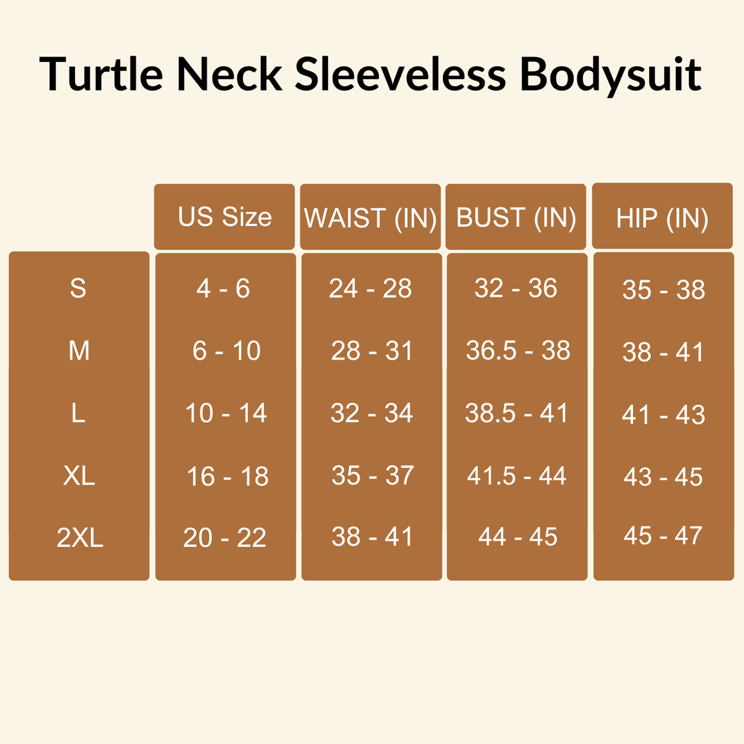 Turtle Neck Sleeveless Bodysuit