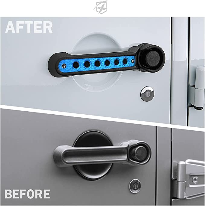 Trail Ops Blue Door Handle Insert Set TO-JK-7081-Blue