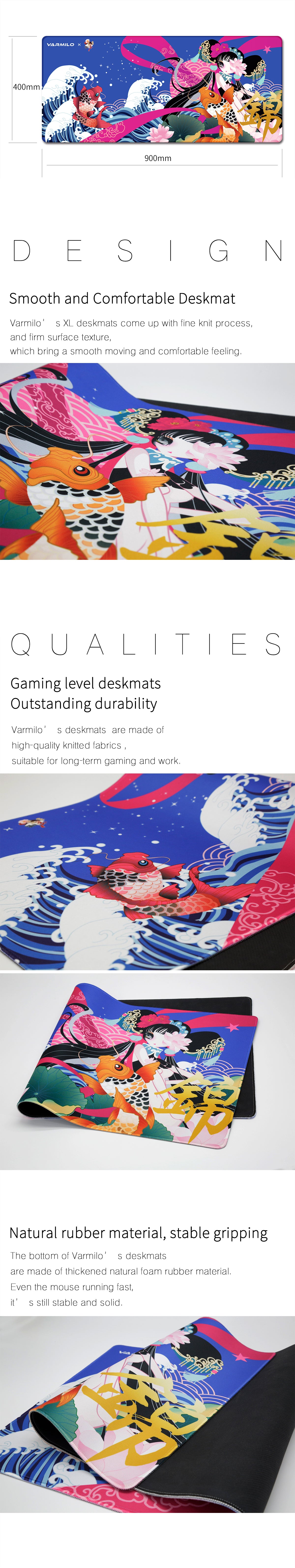 VARMILO Koi Series Daffodil Desk Mat