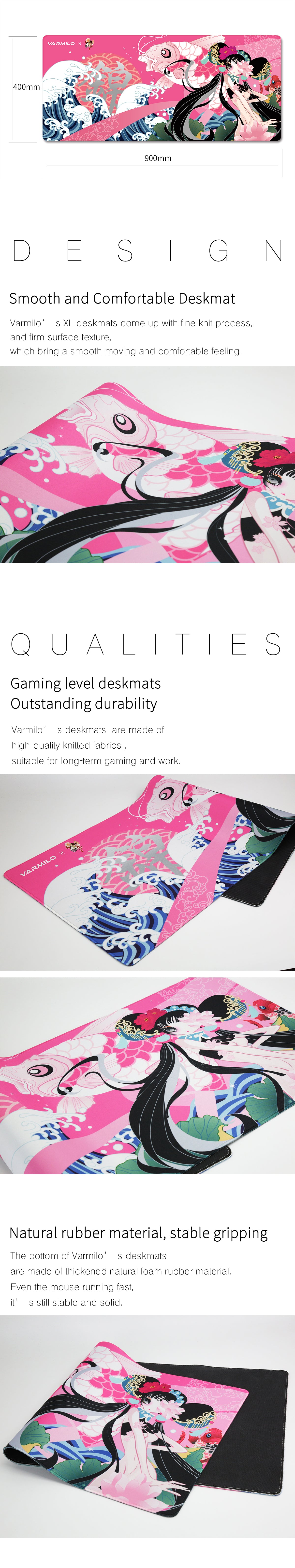 VARMILO Koi Series Camellia Desk Mat