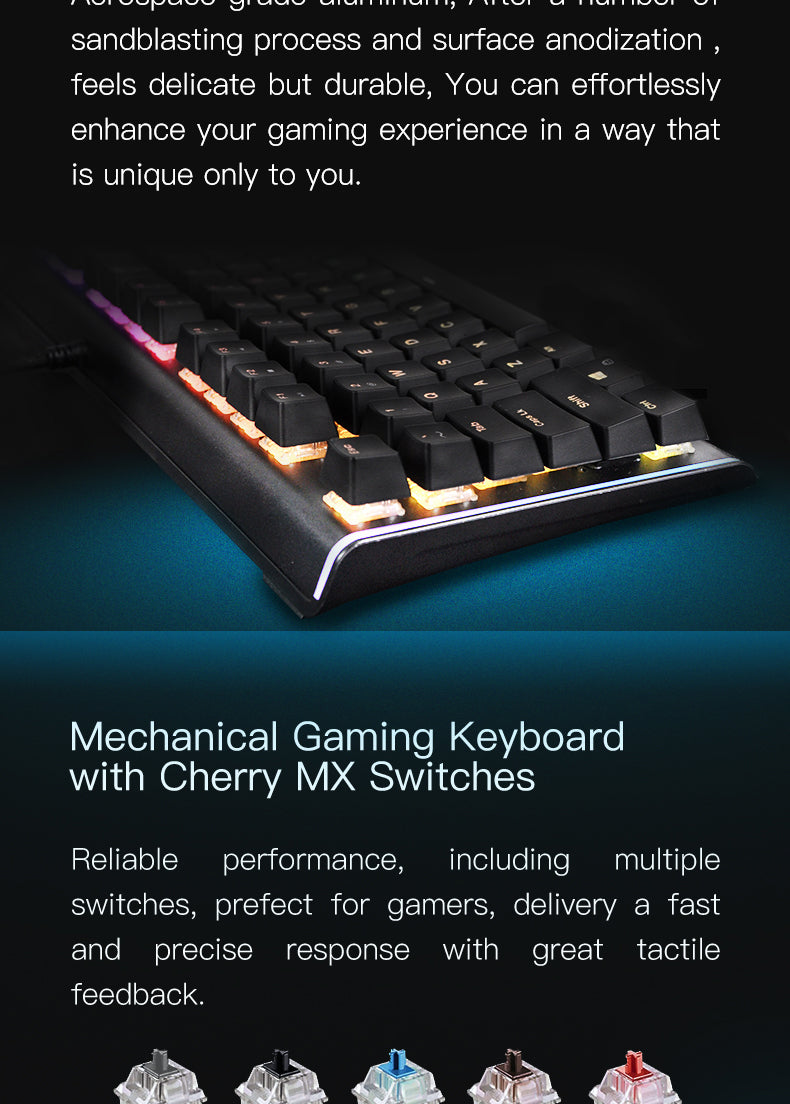 Durgod 87 gemini 520 Nebula RGB mechanical lighting keyboard-3