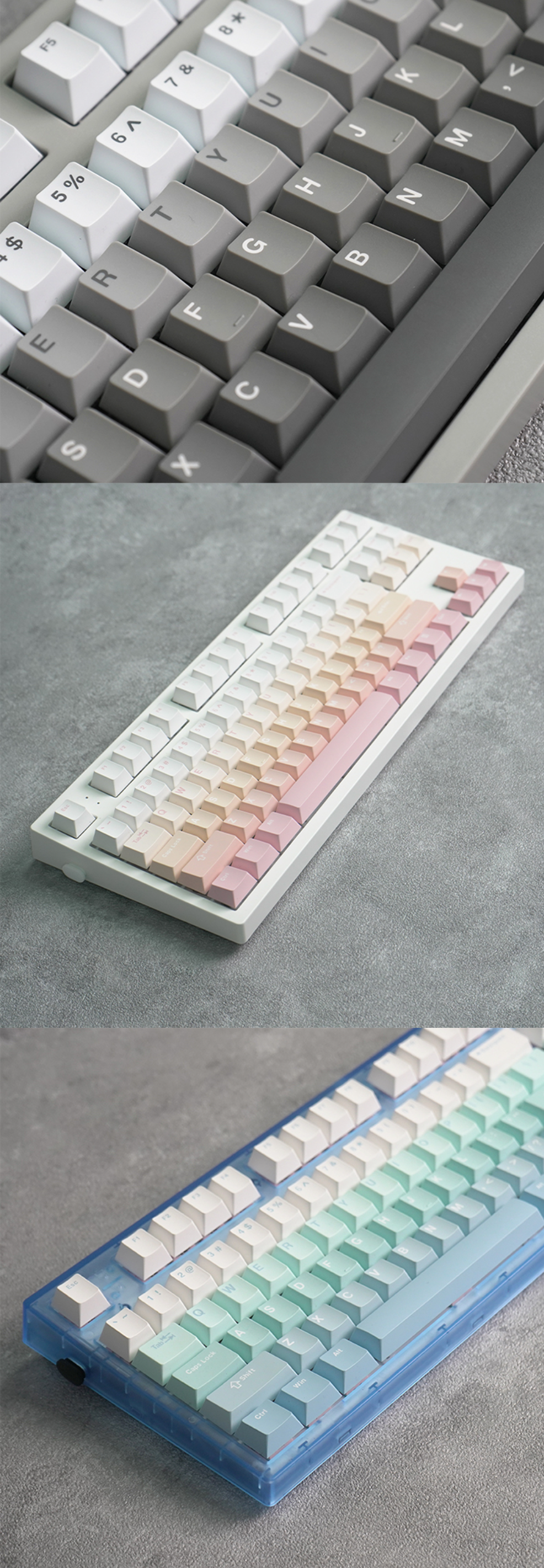 FL·ESPORTS Gradient Color Cherry Profile Keycaps-2