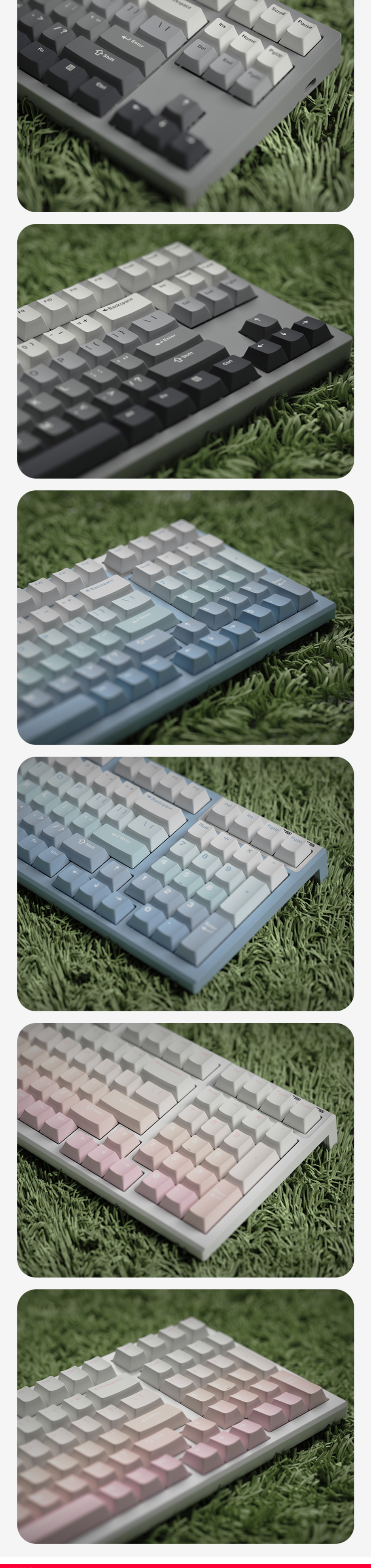 FL·ESPORTS Gradient Color Cherry Profile Keycaps-3