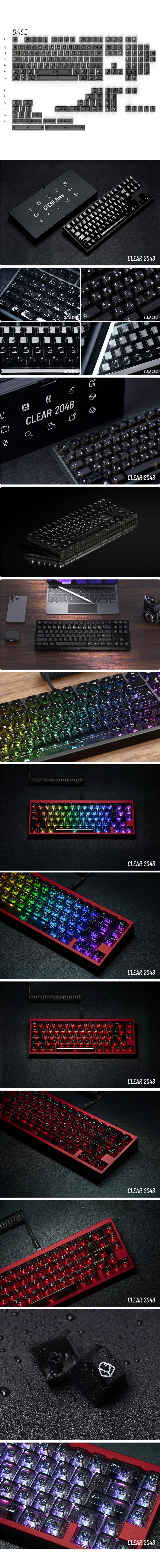 KBDfans Clear 2048 Kirsch-Tastenkappen-Set