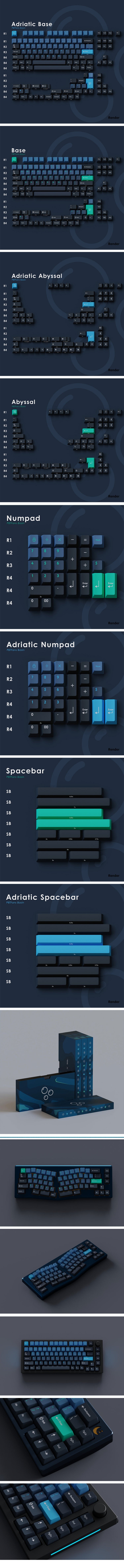 KBDfans Basin Cherry Keycaps Set