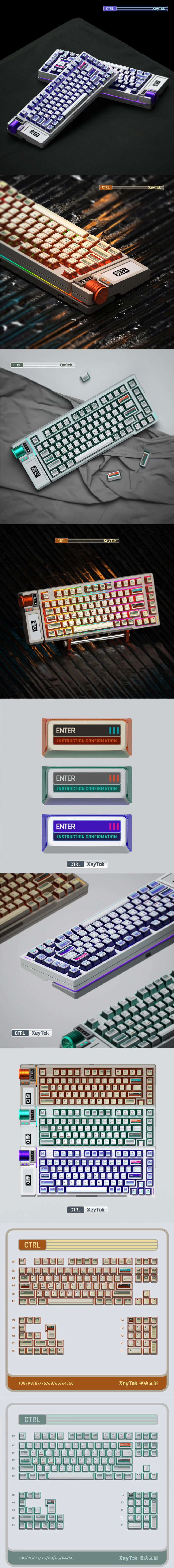 KeyTok CTRL OEM Translucidus Keycaps