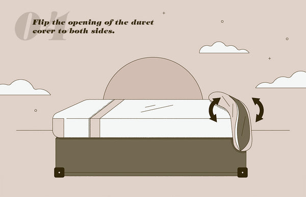 04-Flip the opening of the duvet cover to both sides