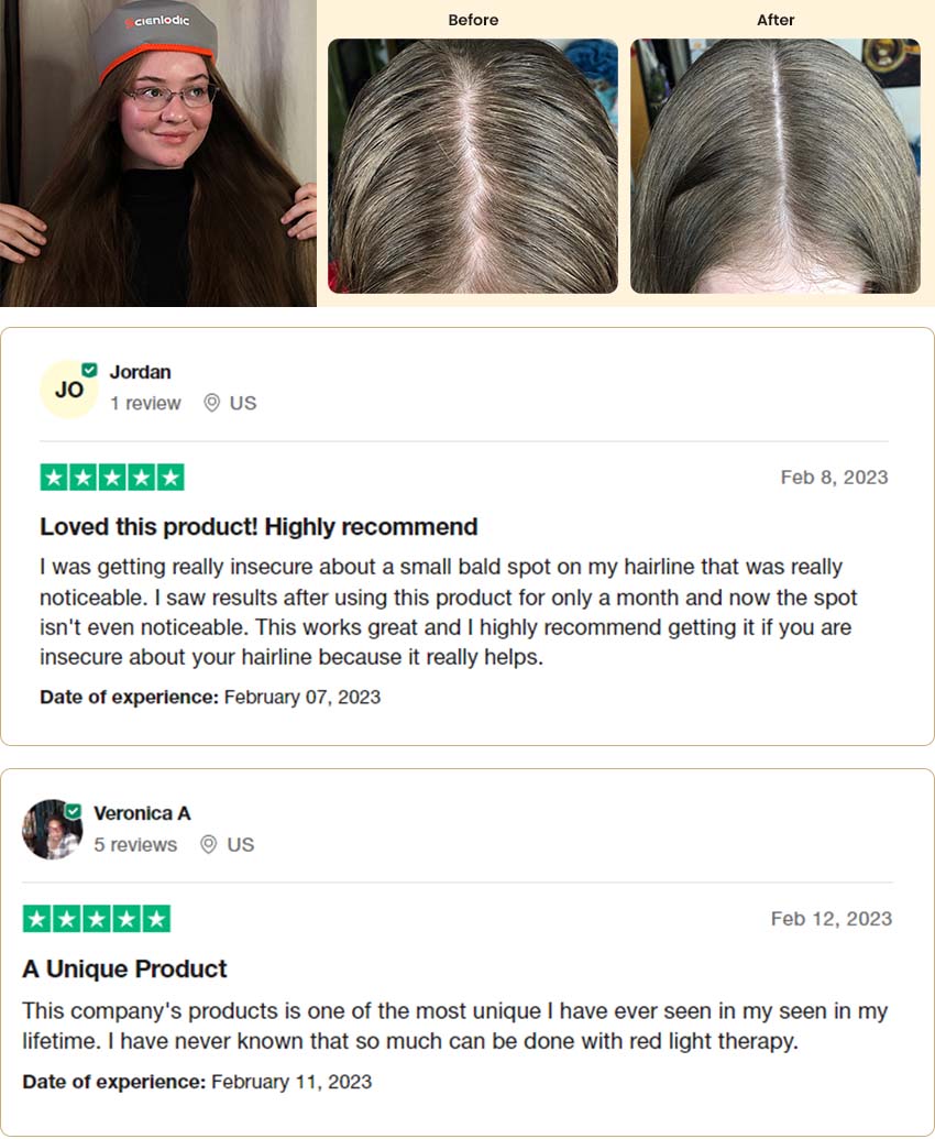 red light therapy for hair growth before and after satisfying reviews