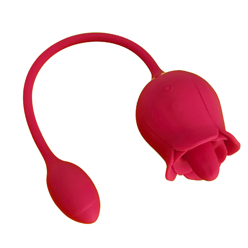 Tongue Rose Toy With Vibrating Egg