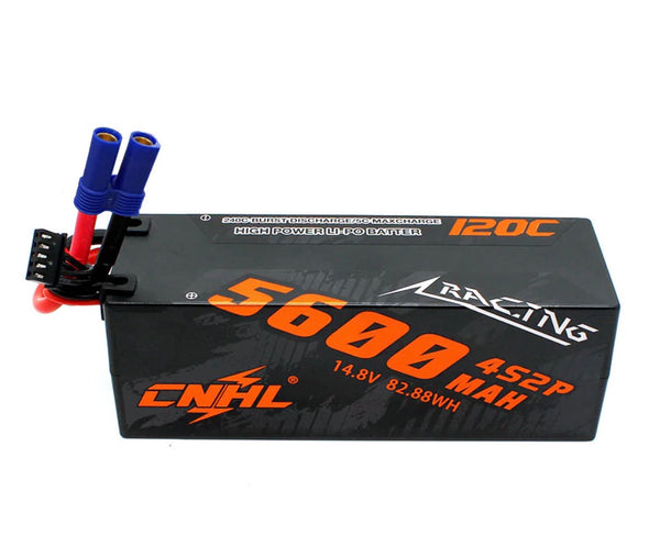 CNHL 5600mAh 14.8V 4S 120C Hard Case Lipo Battery with EC5 Plug
