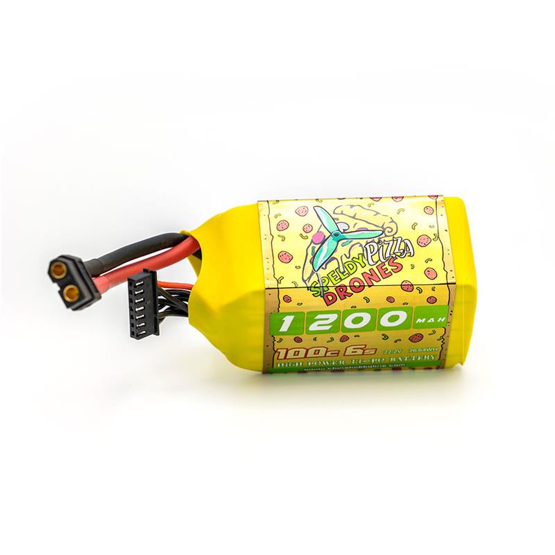 [Combo] 4 Packs CNHL Pizza Series 1200mAh 22.2V 6S 100C Lipo Battery with XT60 Plug - UK Warehouse