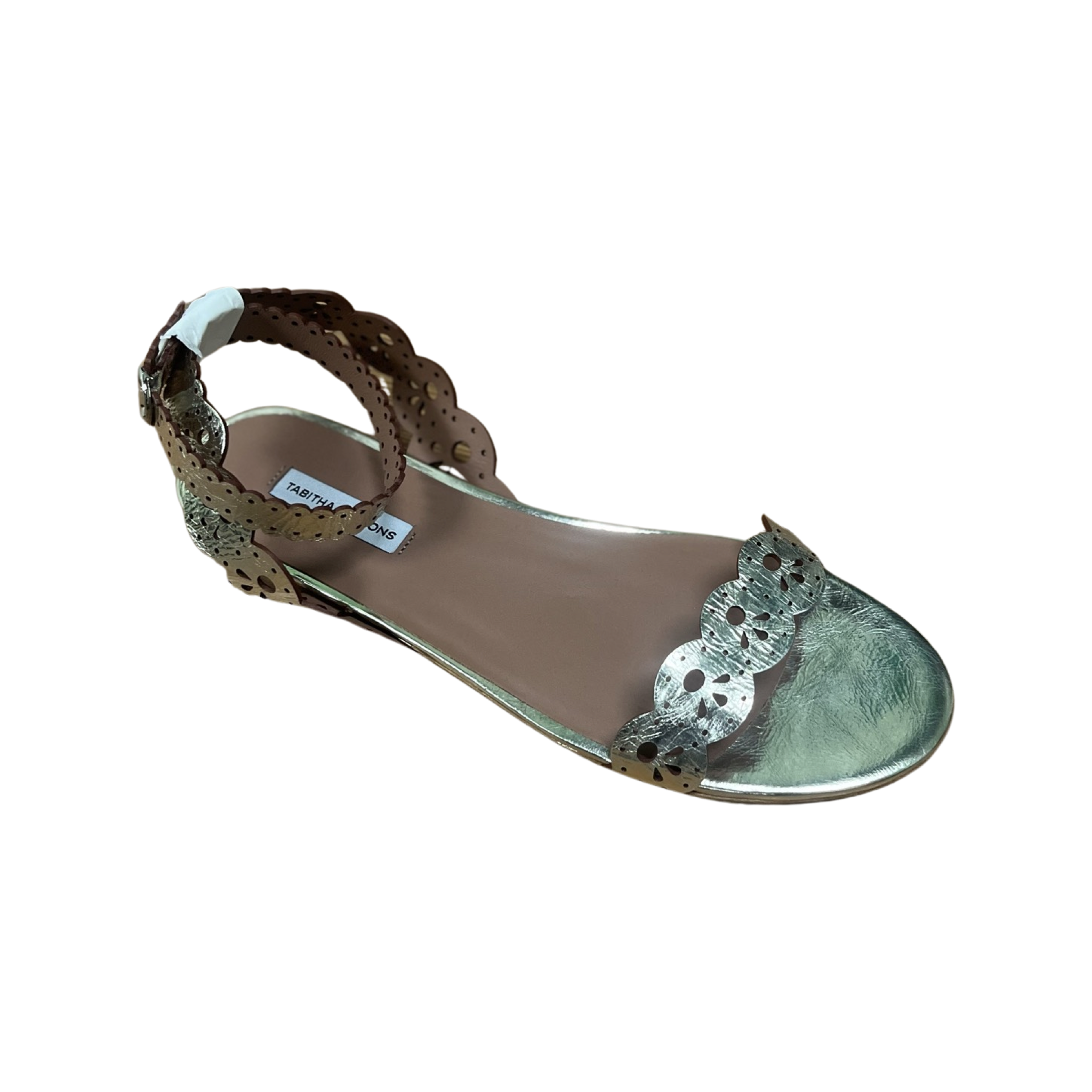 Tabitha Simmons Bobbin Sandal Champagne Mirror Crack