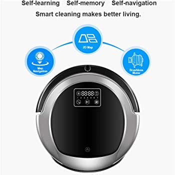 YBZS Robot Vacuum Cleaner B6009,Map Navigation,Smart Memory,Suction 3000Pa,Dual UV Lamp,Wet Dry Mop