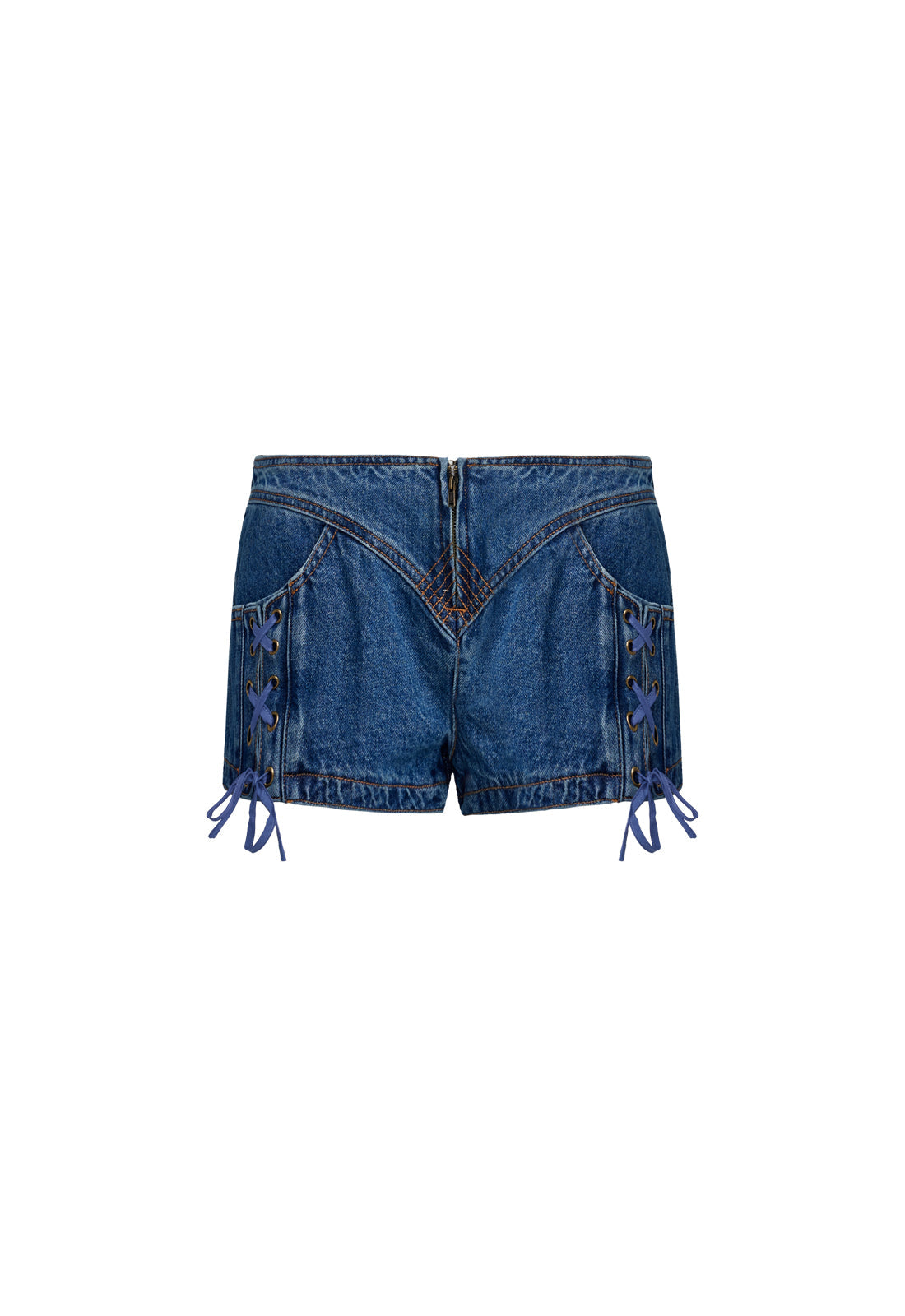 DAYDREAM MINI SHORTS - BLUE DENIM