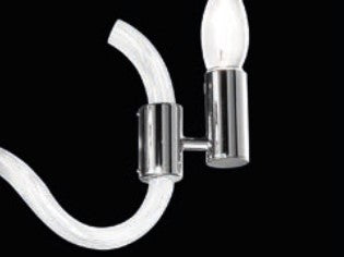 Sylcom Street 2001/6-D-BL Milk White Suspension in Polished Gold Metal Finish