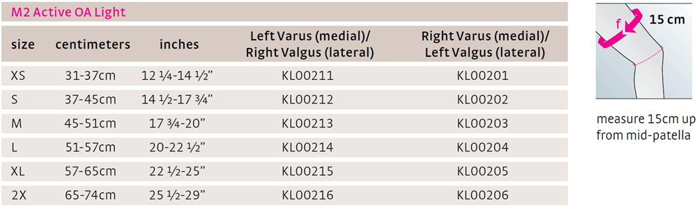 M2 Active OA Light Knee Brace