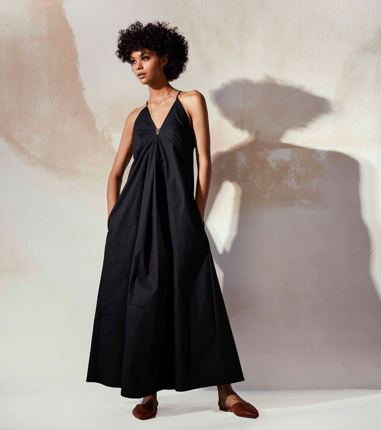 Black Sleeveless Maxi Dress