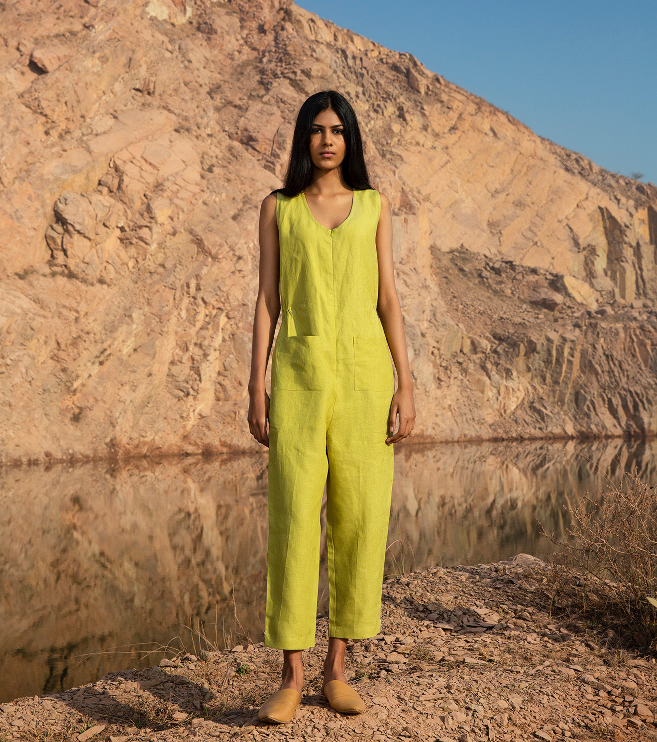 Green Jumpsuit With Pockets