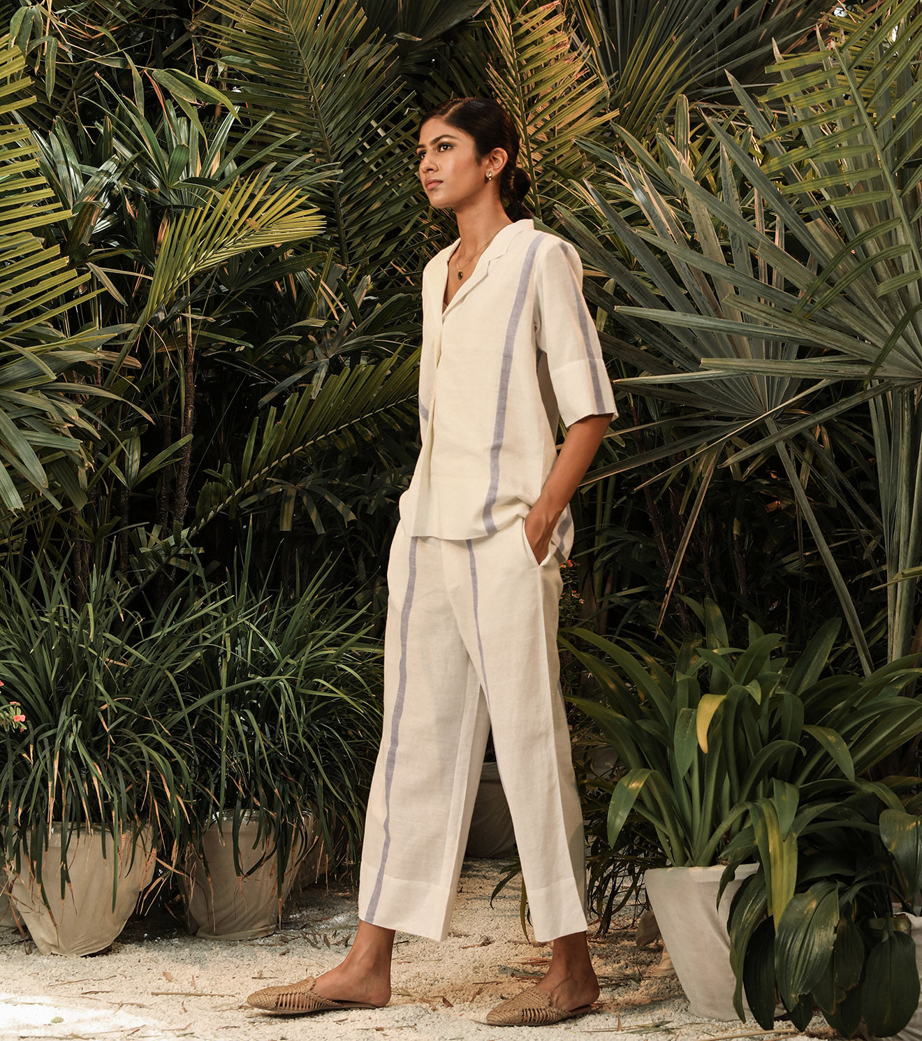 White Two Piece Set- Relaxed for travel