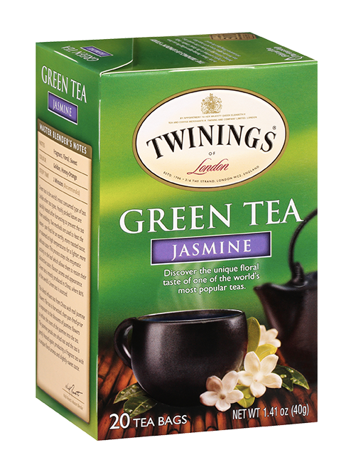 Twinings Green Tea - Jasmine - Net Wt : 1.41 oz (40g) - 20 Individual tea bags