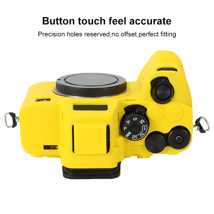 For Sony ILCE-7RM5 / Alpha 7R V Soft Silicone Protective Case (Yellow)