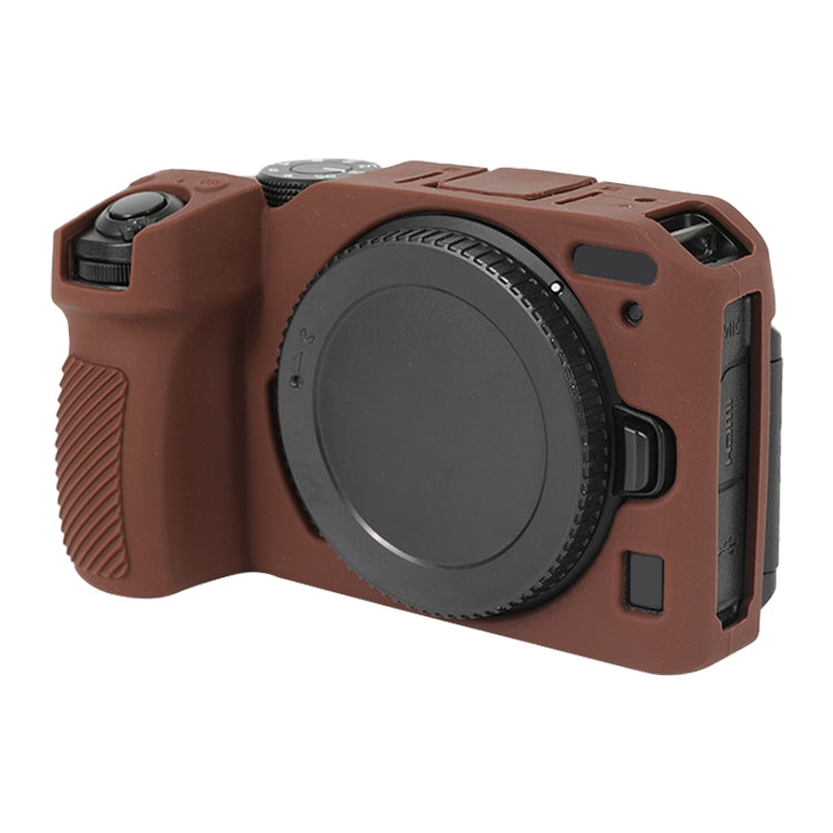 For Nikon Z 30 Soft Silicone Protective Case with Lens Cover(Coffee)