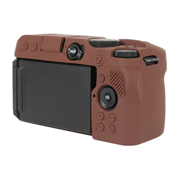 For Nikon Z 30 Soft Silicone Protective Case with Lens Cover(Coffee)