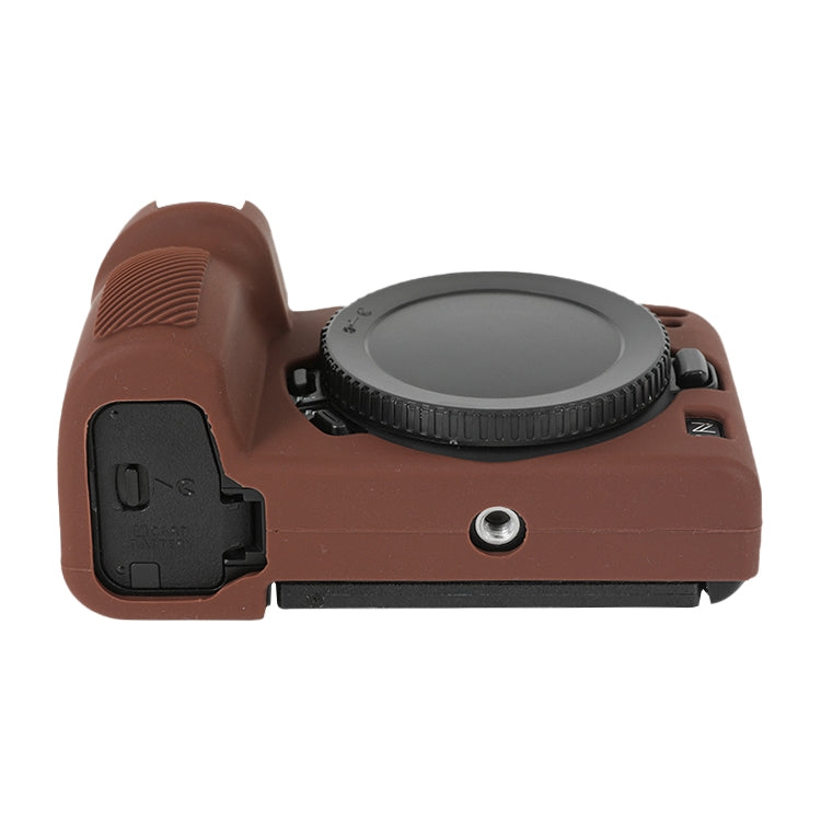 For Nikon Z 30 Soft Silicone Protective Case with Lens Cover(Coffee)