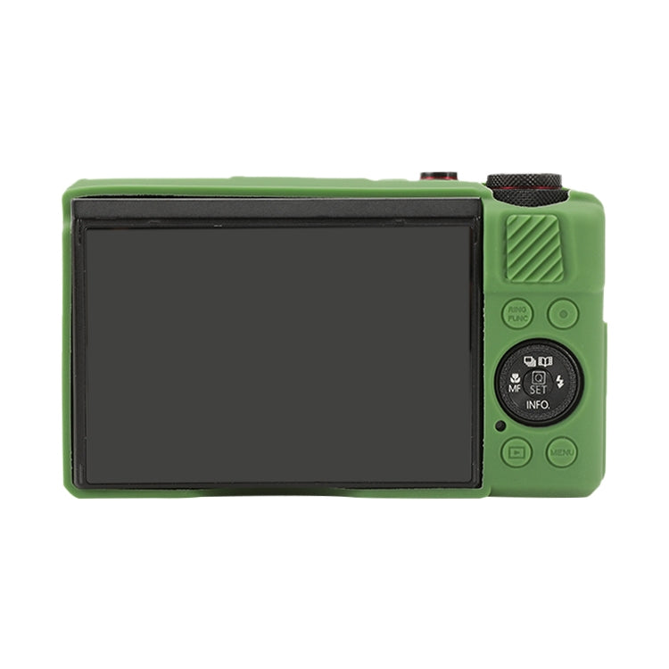 For Canon PowerShot G7 X Mark II / G7X2 Soft Silicone Protective Case with Lens Cover(Green)