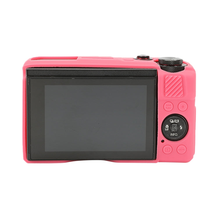 For Canon PowerShot G7 X Mark II / G7X2 Soft Silicone Protective Case with Lens Cover(Peach Red)