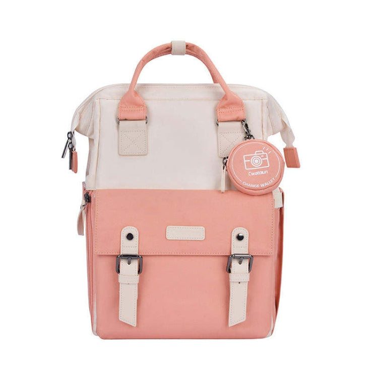 Cwatcun D87 Color Matching Camera Backpack Large Capacity Photography Bag, Size:40.5 x 35 x 20cm Large(Pink)