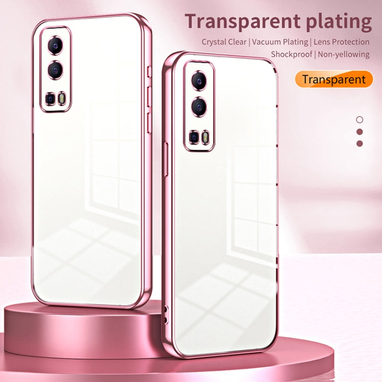 For vivo Y72 5G / iQOO Z3 / Y75s Transparent Plating Fine Hole Phone Case(Transparent)