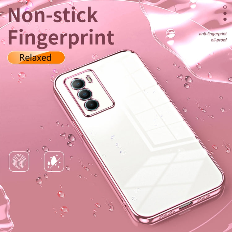 For vivo T1 / iQOO Neo5 SE Transparent Plating Fine Hole Phone Case(Pink)
