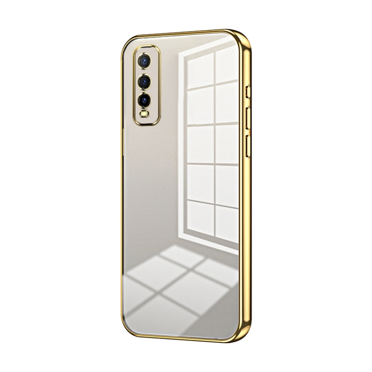 For vivo Y70s / iQOO U1 / Y51s / Y70t Transparent Plating Fine Hole Phone Case(Gold)
