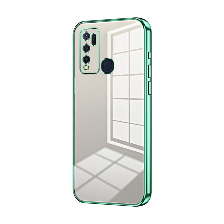 For vivo Y50 / Y30 Transparent Plating Fine Hole Phone Case(Green)