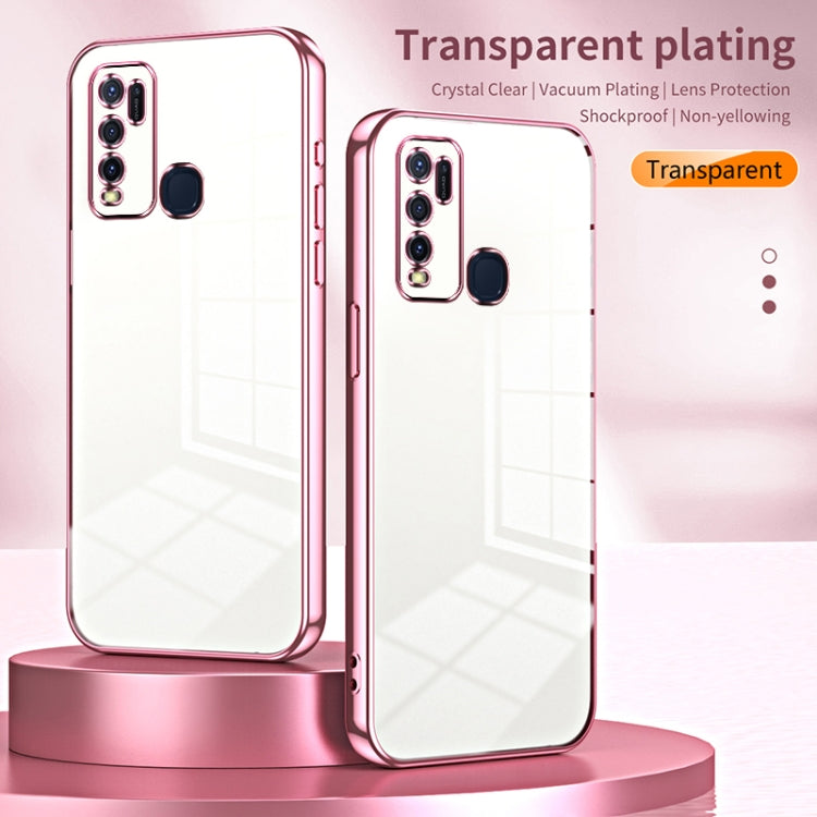 For vivo Y50 / Y30 Transparent Plating Fine Hole Phone Case(Silver)