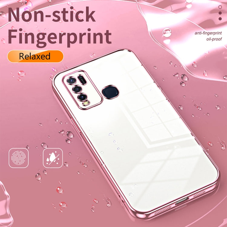 For vivo Y50 / Y30 Transparent Plating Fine Hole Phone Case(Silver)