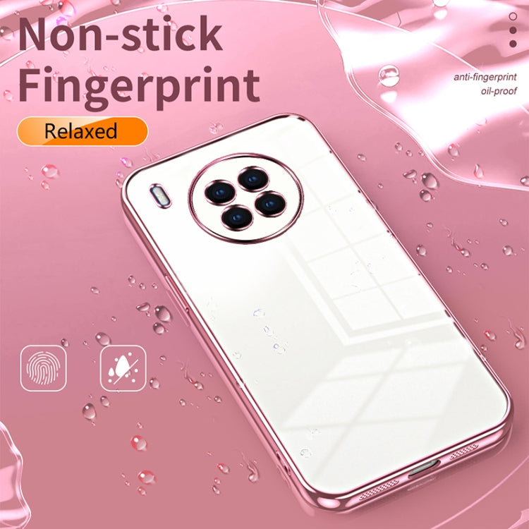 For Huawei nova 8i / Honor 50 Lite Transparent Plating Fine Hole Phone Case(Purple)