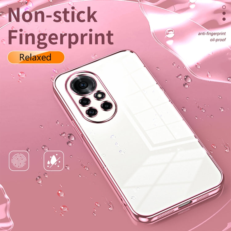 For Huawei nova 8 Pro Transparent Plating Fine Hole Phone Case(Pink)