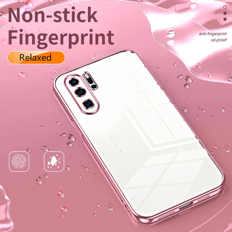 For Huawei P30 Pro Transparent Plating Fine Hole Phone Case(Transparent)