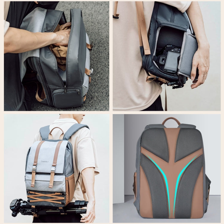 Cwatcun D88 Large Capacity Photography Backpack Shoulders Laptop Camera Bag, Size:32 x 21 x 44cm 2.0