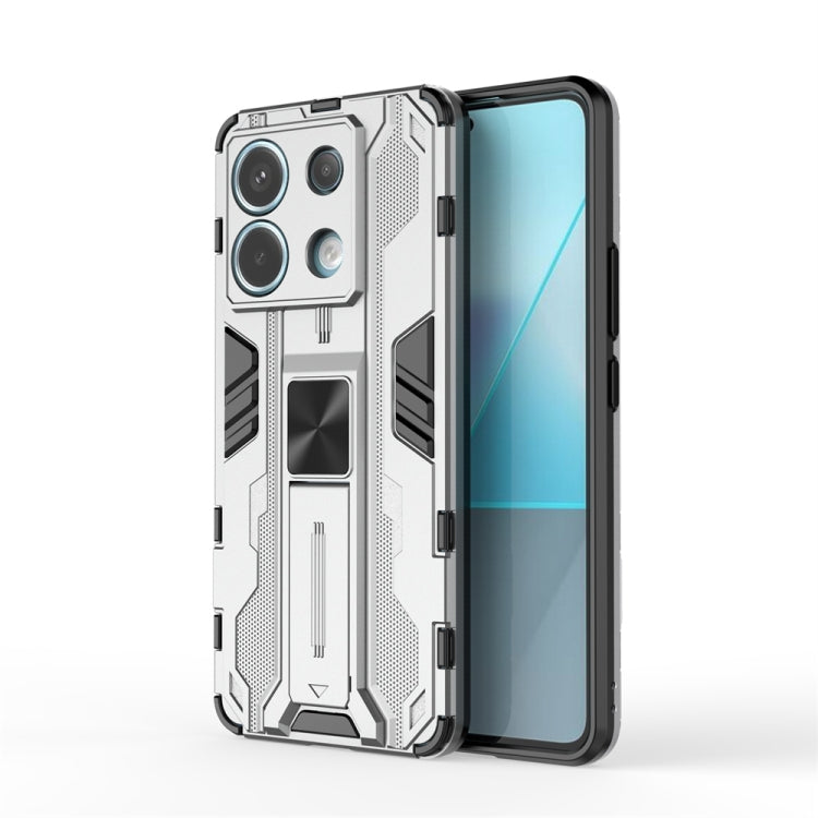 For Xiaomi Poco X6 Supersonic Armor PC Hybrid TPU Phone Case(Silver)