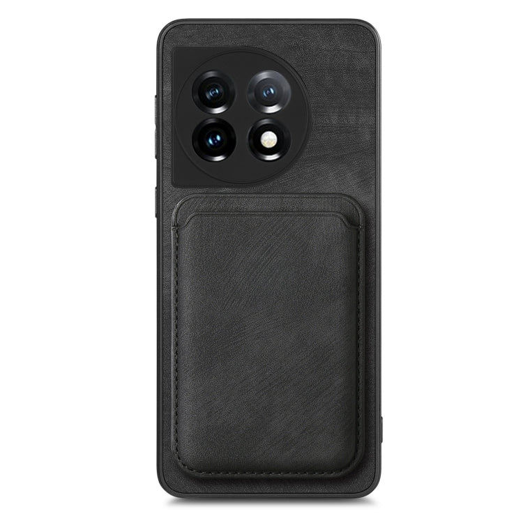 For OnePlus Nord CE3 Retro Leather Card Bag Magnetic Phone Case(Black)