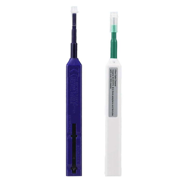 2pcs /Set Fiber Optic Cleaning Pen Endface Cleaner Fiber Optic Cleaning Tool for 1.25mm LC/Mu and 2.5mm SC/ST/FC(SC+LC)