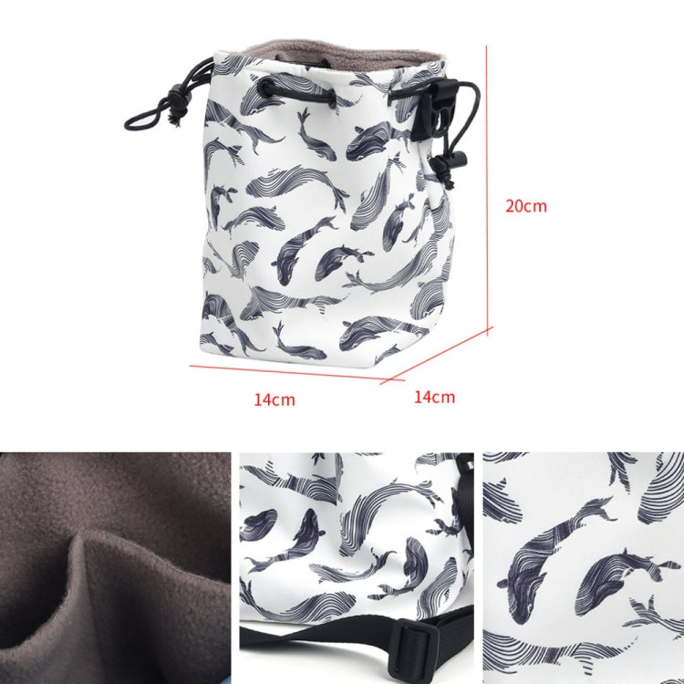 Portable Multifunctional Drawstring Waterproof Storage Bag For Instant Cameras(Whale)