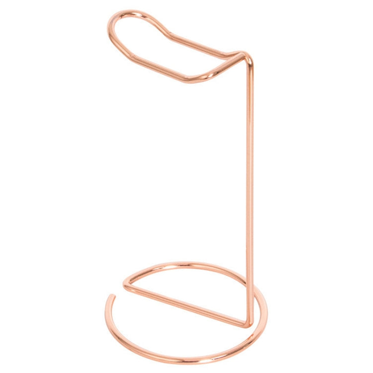 Metal Earphone Holder Desktop Earphone Hanging Rack Storage Display Stand(Rose Gold)