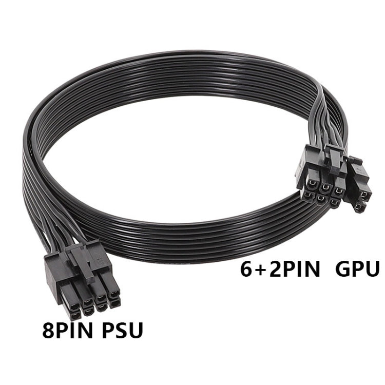 50cm For Corsair 18AWG Flat Cable Power Module Cable Graphics Card Module Cable 8Pin To 8Pin 6+2(Block Type)