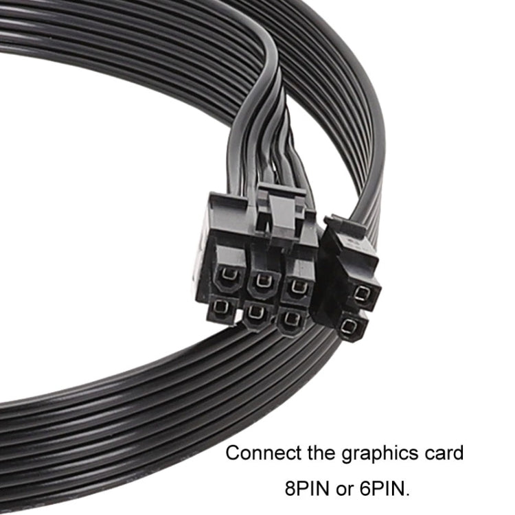 50cm For Corsair 18AWG Flat Cable Power Module Cable Graphics Card Module Cable 8Pin To 8Pin 6+2(Block Type)