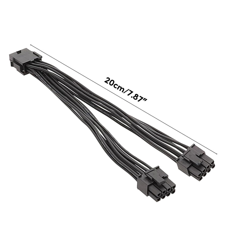 20cm 8P Female To Dual 6+2Pin Male Graphics Card Power Cable 8P To Dual 8P 1 To 2 Power Adapter Cable