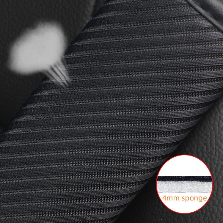 3D Striped Mesh Car Seat Belt Cover Shoulder Pads(Black)